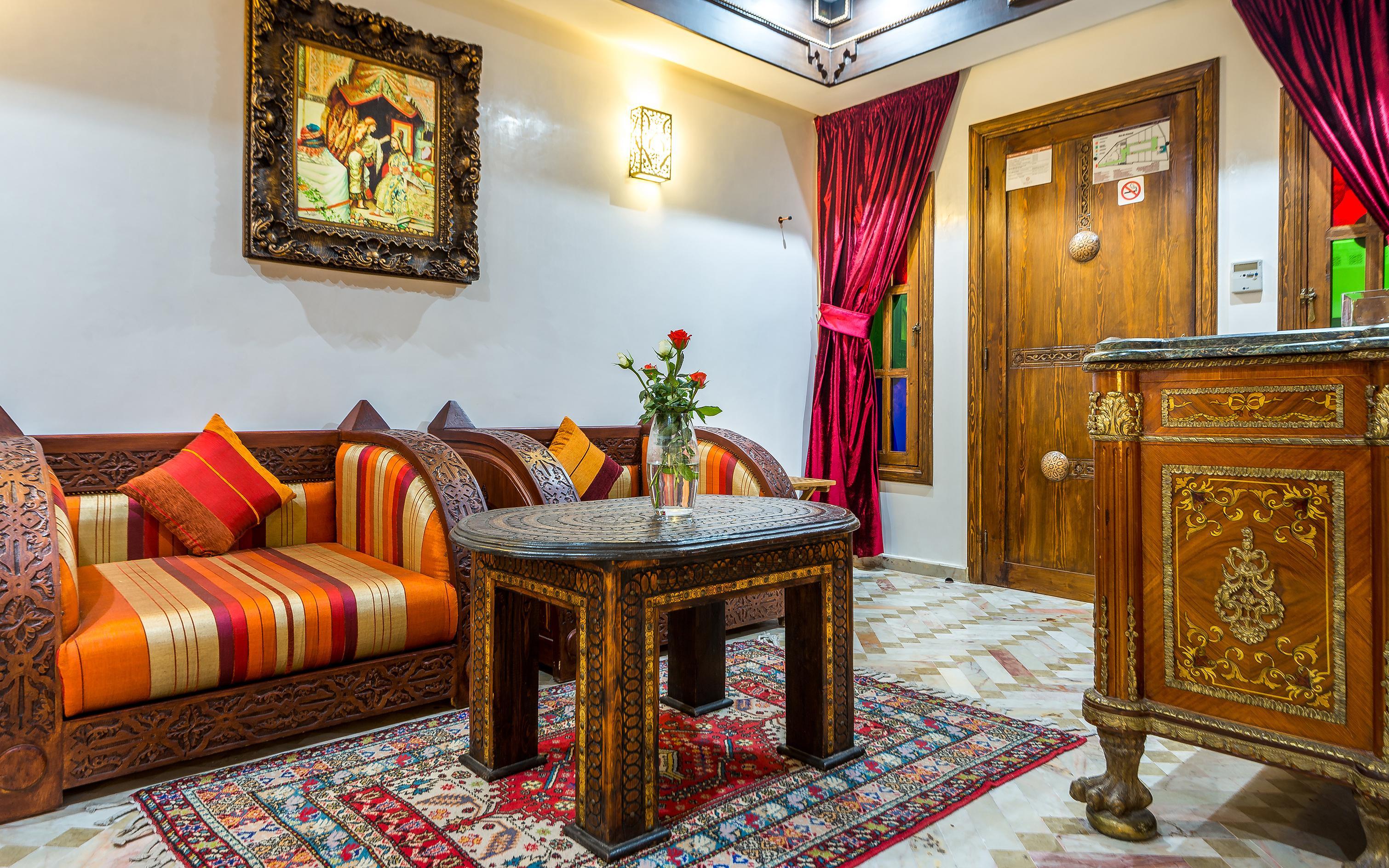 Hotel & Ryad Art Place Marrakech Marrakesh Eksteriør bilde A Moroccan living room